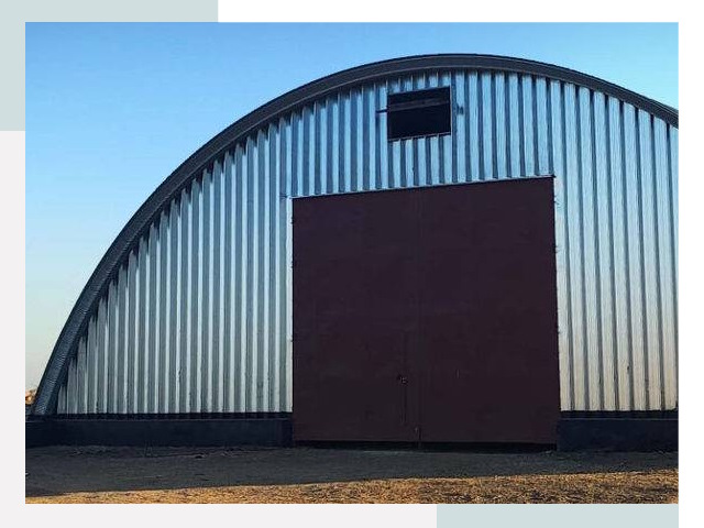 Бескаркасные ангары в Качканаре