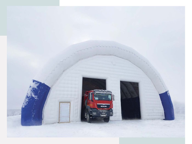 Мобильные ангары в Качканаре