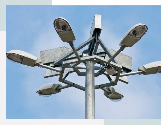 Монтаж осветительных мачт в Качканаре