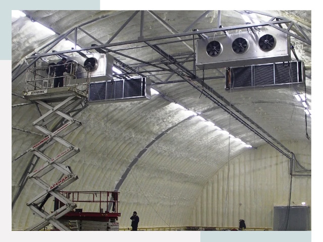 Оснащение ангаров в Качканаре
