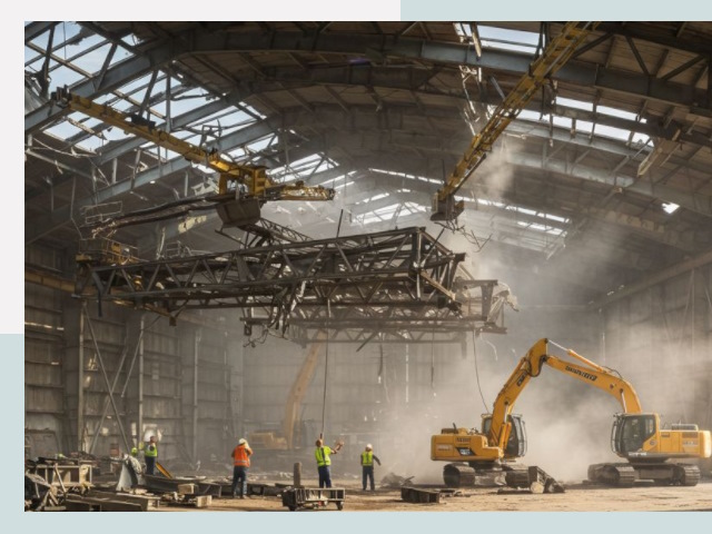 Демонтаж ангаров в Качканаре от 615 руб. за м²