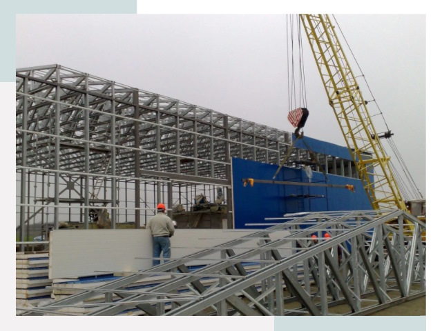 Монтаж ангаров в Качканаре